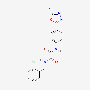 molecular formula C18H15ClN4O3 B7544568 N-(2-chlorobenzyl)-N'-[4-(5-methyl-1,3,4-oxadiazol-2-yl)phenyl]ethanediamide 