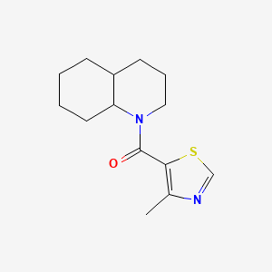 molecular formula C14H20N2OS B7544574 3,4,4a,5,6,7,8,8a-octahydro-2H-quinolin-1-yl-(4-methyl-1,3-thiazol-5-yl)methanone 