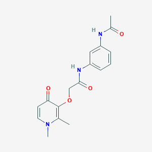 molecular formula C17H19N3O4 B7544583 N-[3-(acetylamino)phenyl]-2-[(1,2-dimethyl-4-oxo-1,4-dihydropyridin-3-yl)oxy]acetamide 