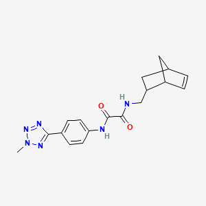 molecular formula C18H20N6O2 B7544588 N-(bicyclo[2.2.1]hept-5-en-2-ylmethyl)-N'-[4-(2-methyl-2H-tetrazol-5-yl)phenyl]ethanediamide 