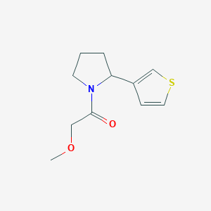 molecular formula C11H15NO2S B7544589 2-Methoxy-1-(2-thiophen-3-ylpyrrolidin-1-yl)ethanone 