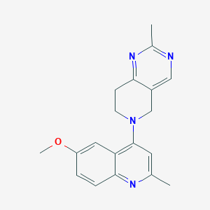 molecular formula C19H20N4O B7544633 6-(6-methoxy-2-methylquinolin-4-yl)-2-methyl-7,8-dihydro-5H-pyrido[4,3-d]pyrimidine 