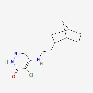 molecular formula C13H18ClN3O B7544635 4-[2-(2-bicyclo[2.2.1]heptanyl)ethylamino]-5-chloro-1H-pyridazin-6-one 