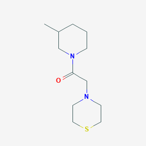 molecular formula C12H22N2OS B7544640 1-(3-Methylpiperidin-1-yl)-2-thiomorpholin-4-ylethanone 
