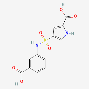 4-[(3-carboxyphenyl)sulfamoyl]-1H-pyrrole-2-carboxylic acid