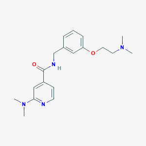 molecular formula C19H26N4O2 B7544699 2-(dimethylamino)-N-[[3-[2-(dimethylamino)ethoxy]phenyl]methyl]pyridine-4-carboxamide 