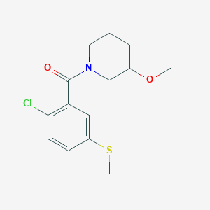 molecular formula C14H18ClNO2S B7544707 (2-Chloro-5-methylsulfanylphenyl)-(3-methoxypiperidin-1-yl)methanone 