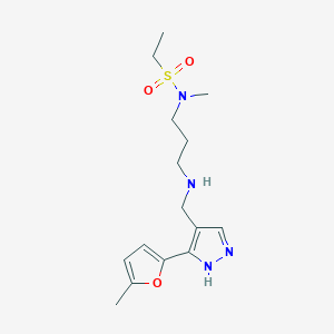 N-methyl-N-[3-[[5-(5-methylfuran-2-yl)-1H-pyrazol-4-yl]methylamino]propyl]ethanesulfonamide