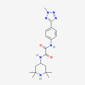 molecular formula C19H27N7O2 B7544726 N-[4-(2-methyl-2H-tetrazol-5-yl)phenyl]-N'-(2,2,6,6-tetramethylpiperidin-4-yl)ethanediamide 