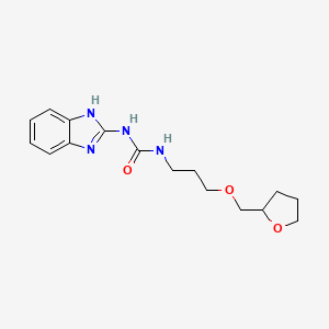 molecular formula C16H22N4O3 B7544735 1-(1H-benzimidazol-2-yl)-3-[3-(oxolan-2-ylmethoxy)propyl]urea 