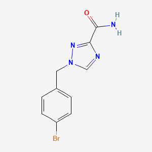 molecular formula C10H9BrN4O B7544738 1-[(4-Bromophenyl)methyl]-1,2,4-triazole-3-carboxamide 