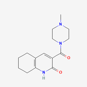 molecular formula C15H21N3O2 B7544754 3-(4-methylpiperazine-1-carbonyl)-5,6,7,8-tetrahydro-1H-quinolin-2-one 