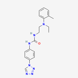 molecular formula C19H23N7O B7544771 1-[2-(N-ethyl-2-methylanilino)ethyl]-3-[4-(tetrazol-1-yl)phenyl]urea 