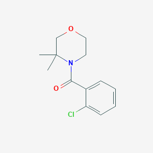 molecular formula C13H16ClNO2 B7544788 (2-Chlorophenyl)-(3,3-dimethylmorpholin-4-yl)methanone 