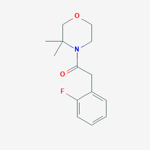 molecular formula C14H18FNO2 B7544792 1-(3,3-Dimethylmorpholin-4-yl)-2-(2-fluorophenyl)ethanone 