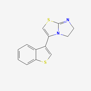molecular formula C13H10N2S2 B7544807 3-(Benzo[b]thiophen-3-yl)-5,6-dihydroimidazo[2,1-b]thiazole 