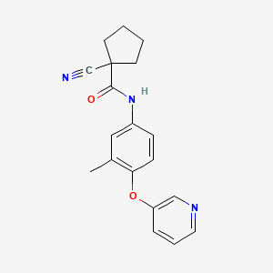molecular formula C19H19N3O2 B7544819 1-cyano-N-(3-methyl-4-pyridin-3-yloxyphenyl)cyclopentane-1-carboxamide 
