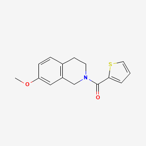molecular formula C15H15NO2S B7544826 (7-methoxy-3,4-dihydro-1H-isoquinolin-2-yl)-thiophen-2-ylmethanone 