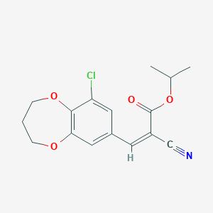 molecular formula C16H16ClNO4 B7544853 propan-2-yl (Z)-3-(6-chloro-3,4-dihydro-2H-1,5-benzodioxepin-8-yl)-2-cyanoprop-2-enoate 