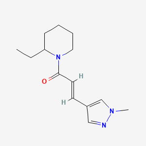 molecular formula C14H21N3O B7544861 (E)-1-(2-ethylpiperidin-1-yl)-3-(1-methylpyrazol-4-yl)prop-2-en-1-one 