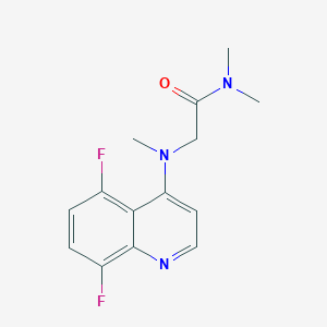 molecular formula C14H15F2N3O B7544865 2-[(5,8-difluoroquinolin-4-yl)-methylamino]-N,N-dimethylacetamide 