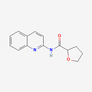 molecular formula C14H14N2O2 B7544882 N-quinolin-2-yloxolane-2-carboxamide 