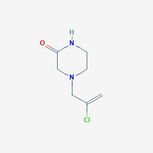 molecular formula C7H11ClN2O B7544923 4-(2-Chloroprop-2-enyl)piperazin-2-one 