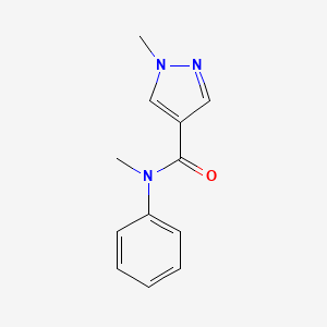 molecular formula C12H13N3O B7544924 N,1-dimethyl-N-phenylpyrazole-4-carboxamide 
