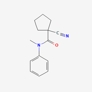 molecular formula C14H16N2O B7544958 1-cyano-N-methyl-N-phenylcyclopentane-1-carboxamide 