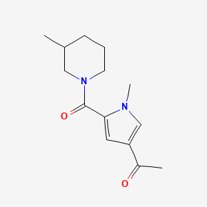 molecular formula C14H20N2O2 B7544960 1-[1-Methyl-5-(3-methylpiperidine-1-carbonyl)pyrrol-3-yl]ethanone 