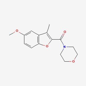 molecular formula C15H17NO4 B7544961 (5-Methoxy-3-methyl-1-benzofuran-2-yl)-morpholin-4-ylmethanone 