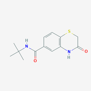molecular formula C13H16N2O2S B7544963 N-tert-butyl-3-oxo-3,4-dihydro-2H-1,4-benzothiazine-6-carboxamide 