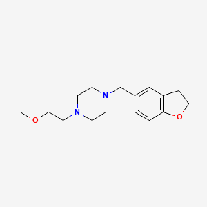 molecular formula C16H24N2O2 B7544989 1-(2,3-Dihydro-1-benzofuran-5-ylmethyl)-4-(2-methoxyethyl)piperazine 