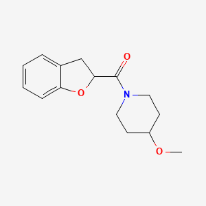 molecular formula C15H19NO3 B7545016 2,3-Dihydro-1-benzofuran-2-yl-(4-methoxypiperidin-1-yl)methanone 
