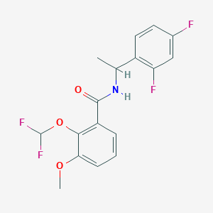 molecular formula C17H15F4NO3 B7545026 2-(difluoromethoxy)-N-[1-(2,4-difluorophenyl)ethyl]-3-methoxybenzamide 