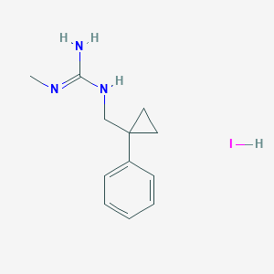 molecular formula C12H18IN3 B7545092 2-Methyl-1-[(1-phenylcyclopropyl)methyl]guanidine;hydroiodide 