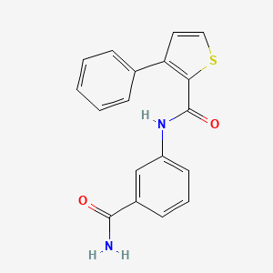 molecular formula C18H14N2O2S B7545098 N-(3-carbamoylphenyl)-3-phenylthiophene-2-carboxamide 
