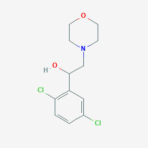 molecular formula C12H15Cl2NO2 B7545100 1-(2,5-Dichlorophenyl)-2-morpholin-4-ylethanol 