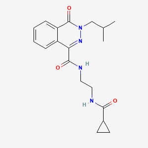 molecular formula C19H24N4O3 B7545101 N-[2-(cyclopropanecarbonylamino)ethyl]-3-(2-methylpropyl)-4-oxophthalazine-1-carboxamide 