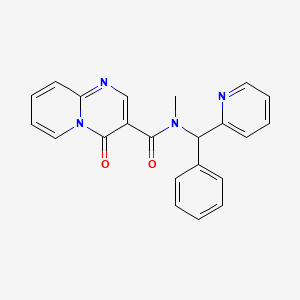 molecular formula C22H18N4O2 B7545107 N-methyl-4-oxo-N-[phenyl(pyridin-2-yl)methyl]pyrido[1,2-a]pyrimidine-3-carboxamide 