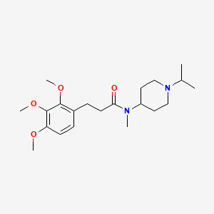 molecular formula C21H34N2O4 B7545110 N-methyl-N-(1-propan-2-ylpiperidin-4-yl)-3-(2,3,4-trimethoxyphenyl)propanamide 
