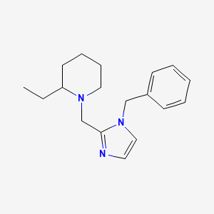 molecular formula C18H25N3 B7545165 1-[(1-Benzylimidazol-2-yl)methyl]-2-ethylpiperidine 