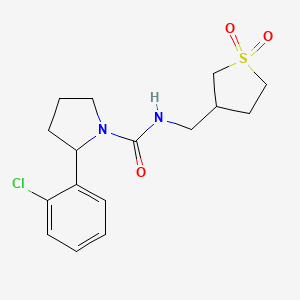 2-(2-chlorophenyl)-N-[(1,1-dioxothiolan-3-yl)methyl]pyrrolidine-1-carboxamide