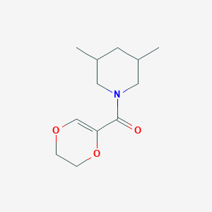 molecular formula C12H19NO3 B7545180 2,3-Dihydro-1,4-dioxin-5-yl-(3,5-dimethylpiperidin-1-yl)methanone 