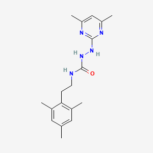 1-[(4,6-Dimethylpyrimidin-2-yl)amino]-3-[2-(2,4,6-trimethylphenyl)ethyl]urea