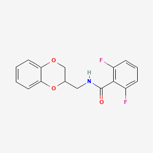 molecular formula C16H13F2NO3 B7545194 N-(2,3-dihydro-1,4-benzodioxin-3-ylmethyl)-2,6-difluorobenzamide 
