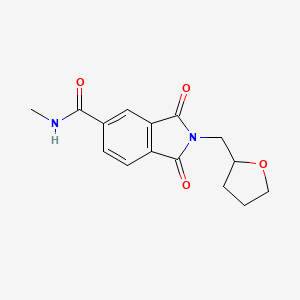 molecular formula C15H16N2O4 B7545266 N-methyl-1,3-dioxo-2-(oxolan-2-ylmethyl)isoindole-5-carboxamide 