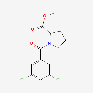 molecular formula C13H13Cl2NO3 B7545312 Methyl 1-(3,5-dichlorobenzoyl)pyrrolidine-2-carboxylate 