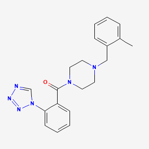 molecular formula C20H22N6O B7545320 [4-[(2-Methylphenyl)methyl]piperazin-1-yl]-[2-(tetrazol-1-yl)phenyl]methanone 