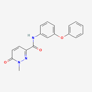 molecular formula C18H15N3O3 B7545326 1-methyl-6-oxo-N-(3-phenoxyphenyl)pyridazine-3-carboxamide 